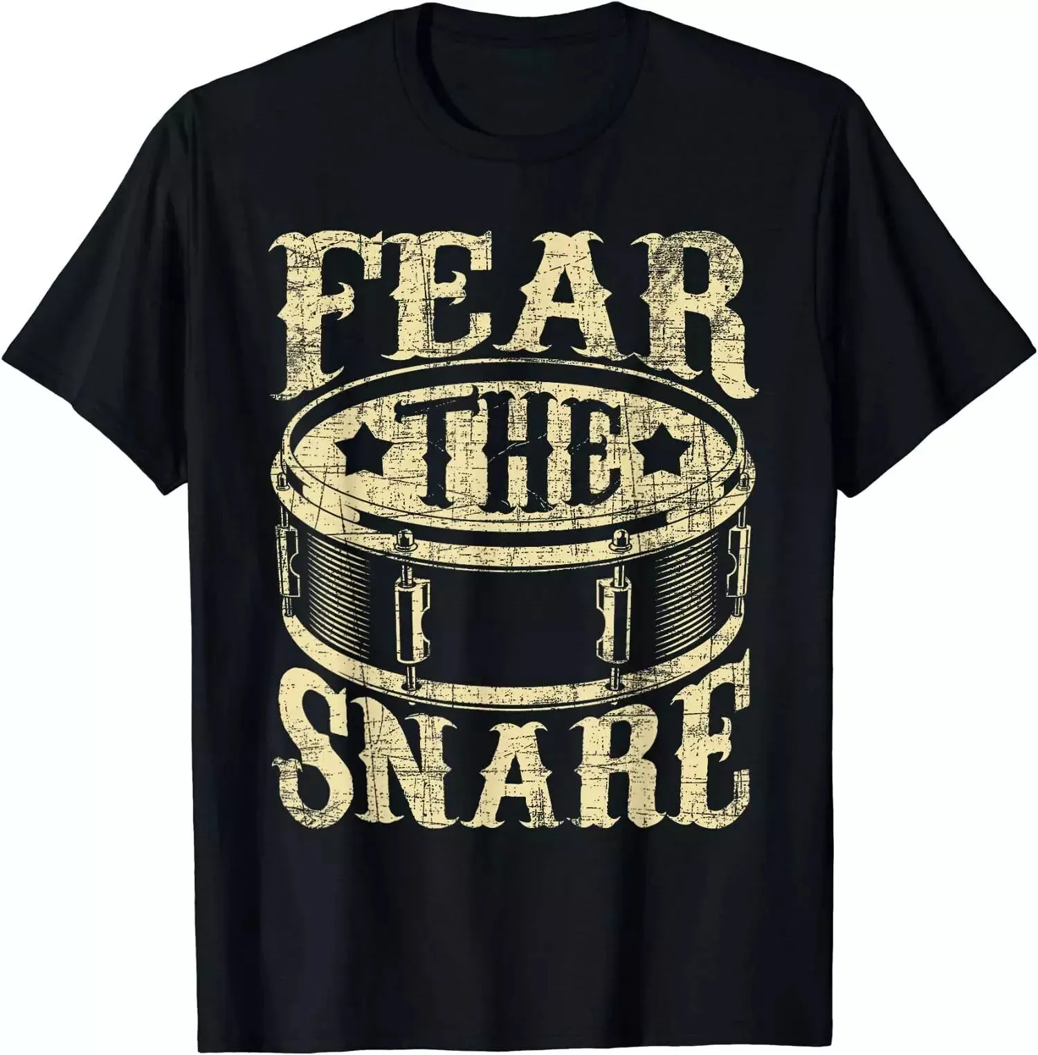 Drummer Percussionist Drumming Fear The Snare Drum Men's T-Shirt