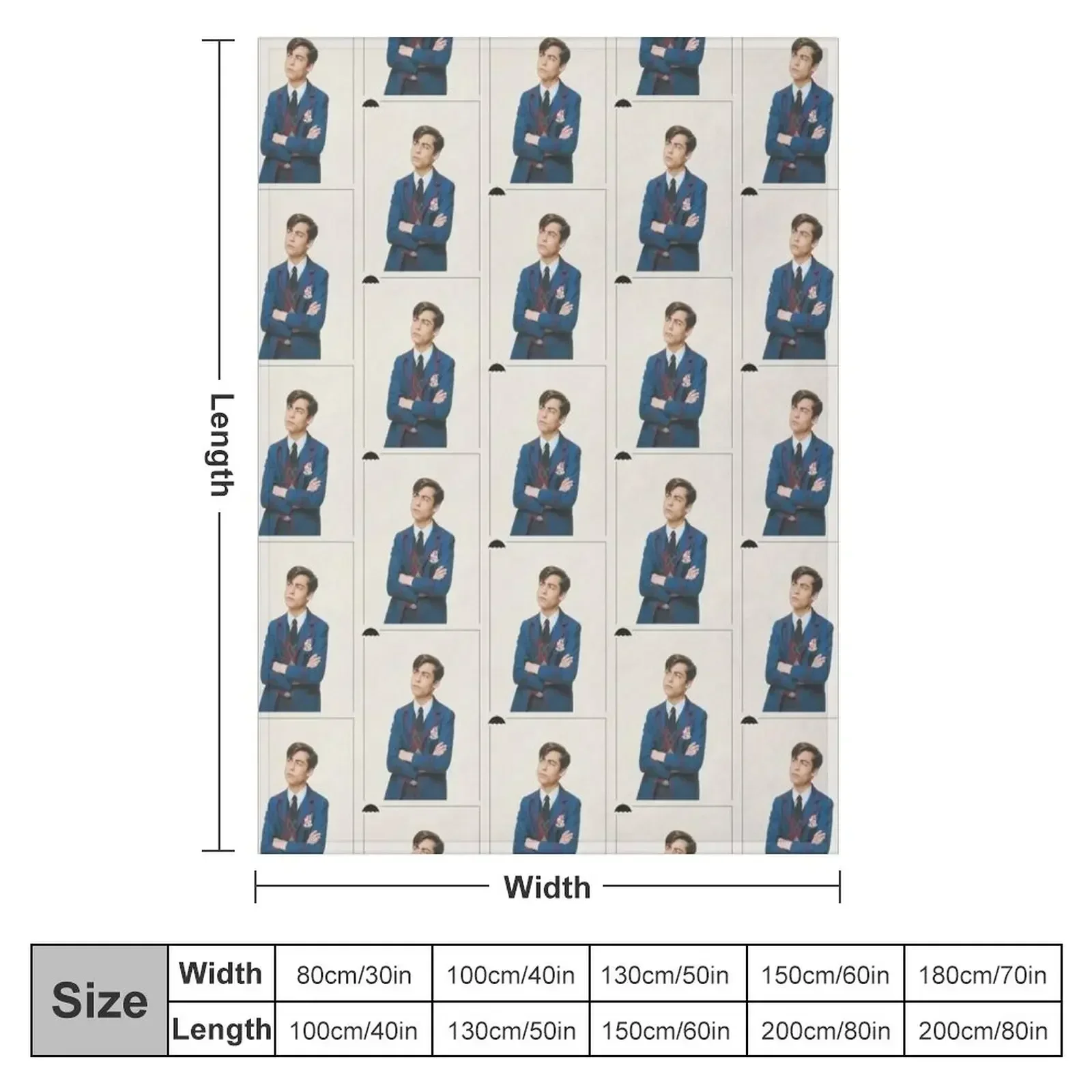 Five Hargreeves The umbrella academy Throw Blanket Fashion Sofas cosplay anime Blankets