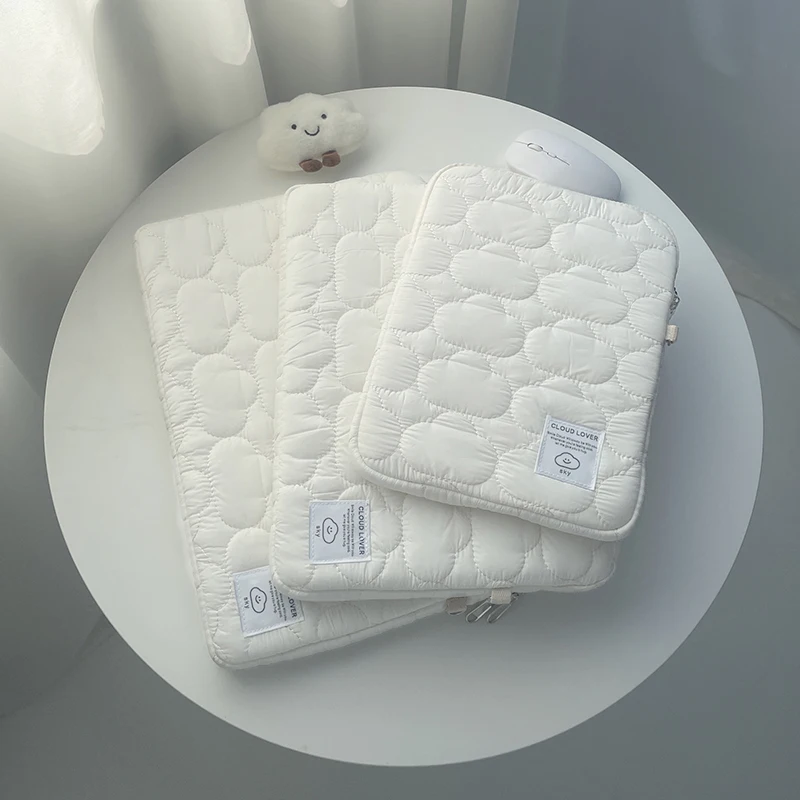 New Cloud Laptop Sleeve Ipad Bag Cotton Large Capacity Storage Embroidery 11/13/14 /15 15.6 16 Inch Notebook Pouch