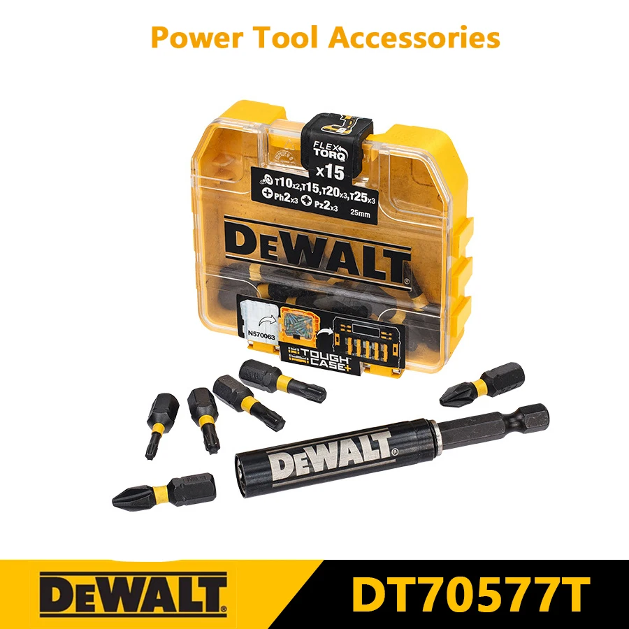 Imagem -05 - Dewalt-pequeno Bulk Armazenamento Torsion Bits Grupo Acessórios Ferramenta Elétrica Dt70577t-qz Flextorq 15 Pcs Conjunto Misto 15 Pcs