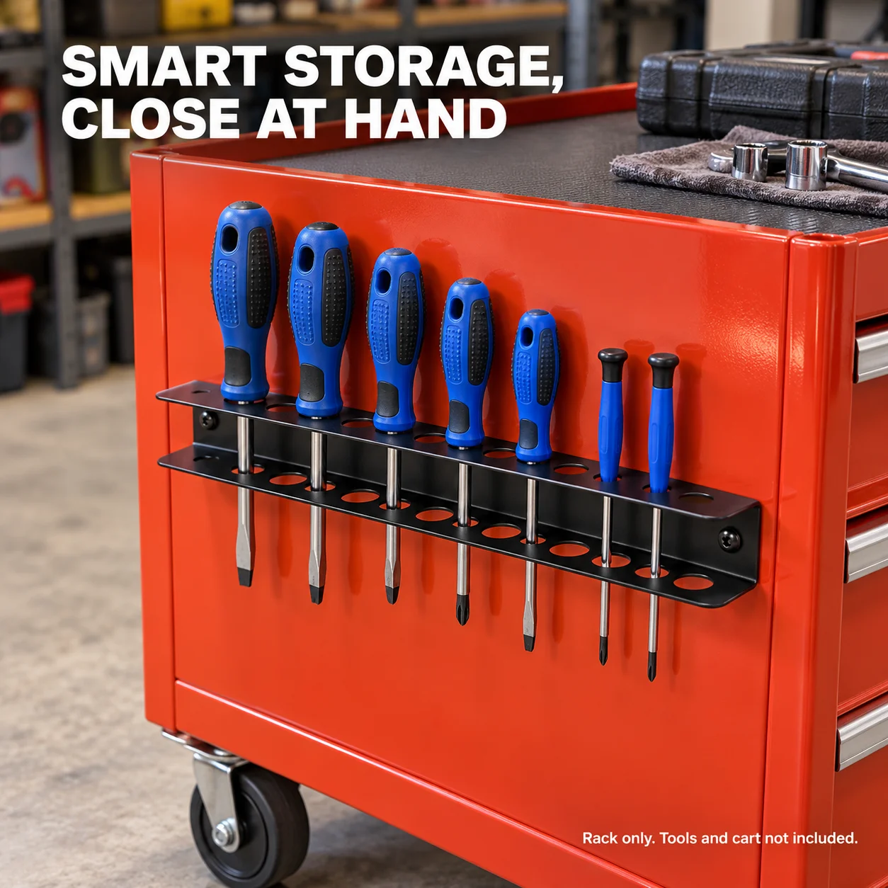 Screwdriver Organizer, 14-Hole Wall Mounted Tool Storage Rack for Garage & RC Tools, Hex Phillips Screwdriver Holder Stand