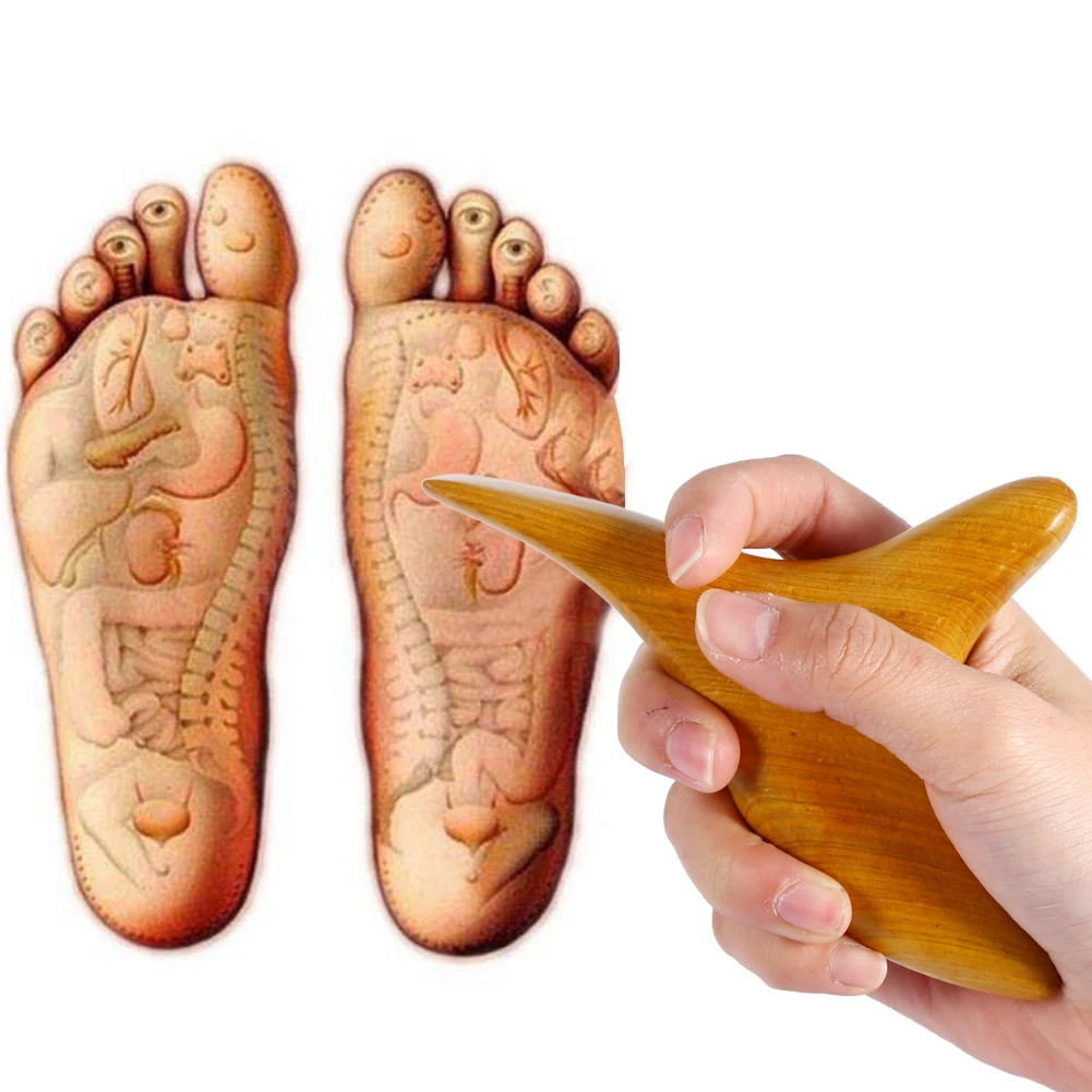 Gua Sha Massager 5Styles Vietnam Fragrant Wood Body Foot Reflexology Acupuncture Thai Massager Roller TherapyWood Spa Therapy