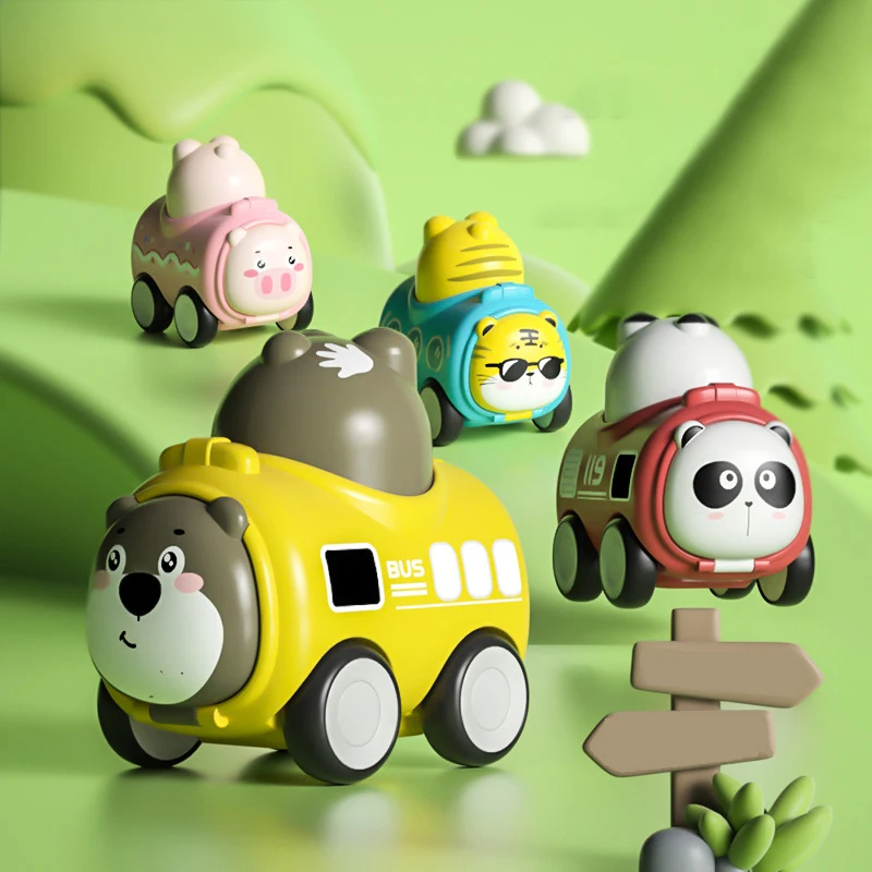 

Детская забавная инерционная игрушка-автомобиль Press and Go с анимированным стилем домашних животных для обучения