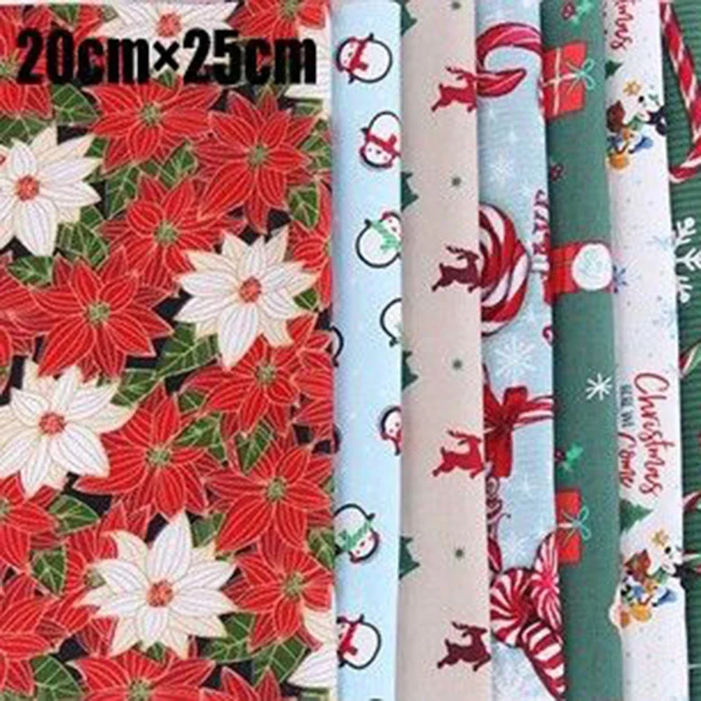 Christmas Series Cotton Fabric Printed Cloth Sewing Quilting Fabrics Patchwork Perfect For Small Christmas Craft Projects