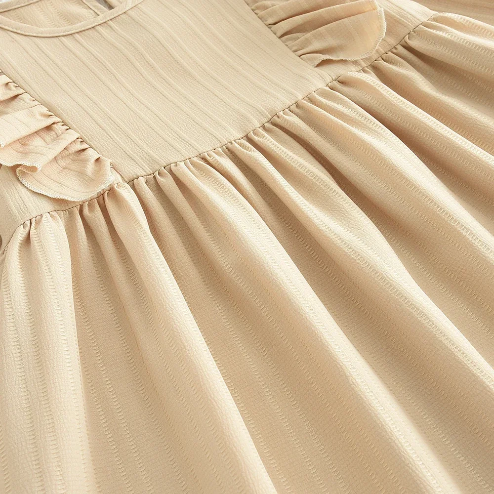 Plain Casual Mädchen Kleid Herbst Lange Ärmeln Plissee Kinder Kleider für Mädchen Rosa Kleidung Modische Neue Kinder Kleidung – Detail 12