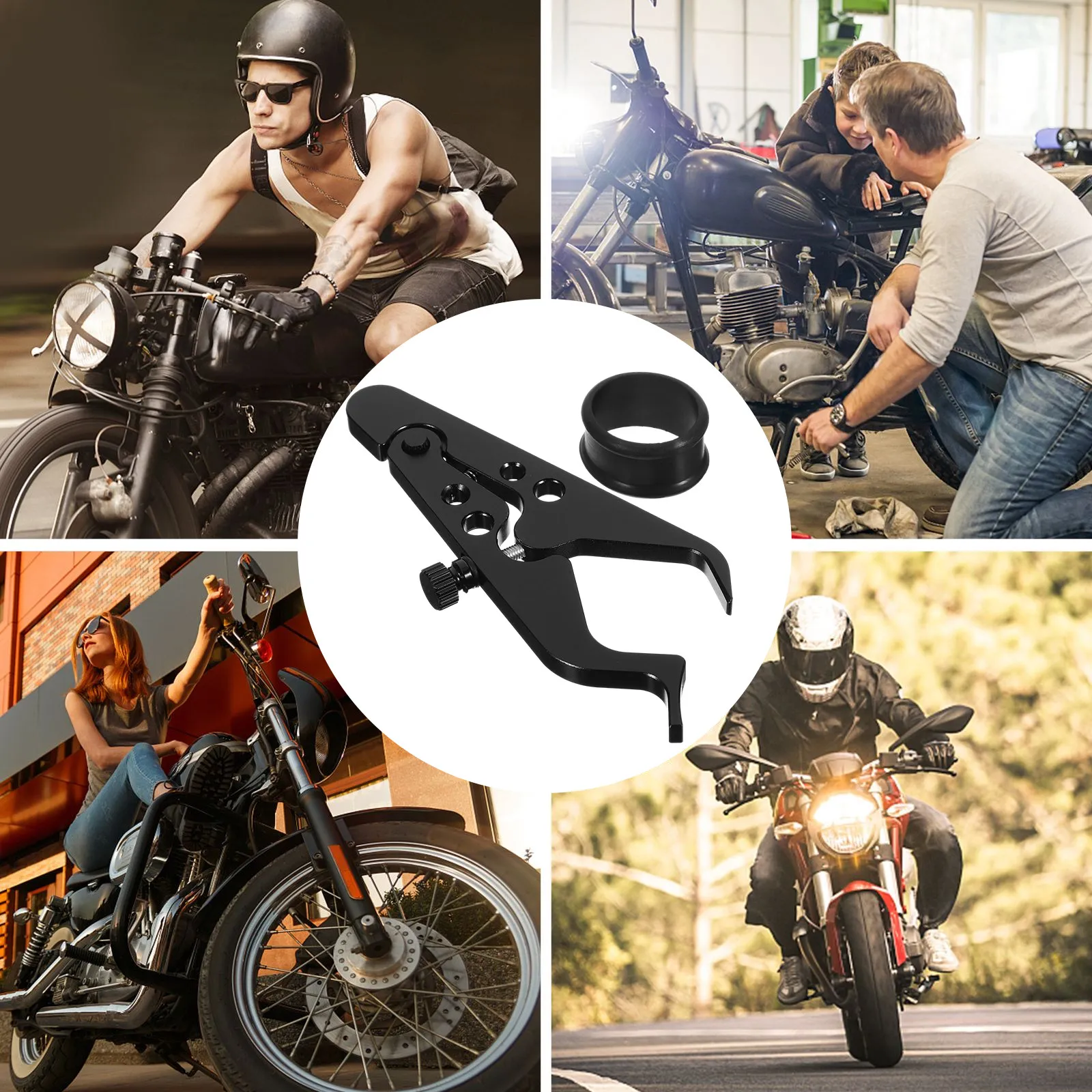Motorcycle Cruise Control Universal Throttle Lock Solid Aluminum Portable Throttle Clip Stable Grip Cruise Assist Motorcycle
