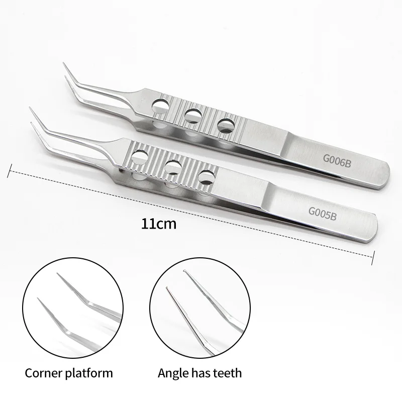 11 ซม.ไทเทเนียมคีม ophthalmic Micro SCISSOR Tweezer ไทเทเนียม microsurgical Instruments ตาคีม ophthalmic
