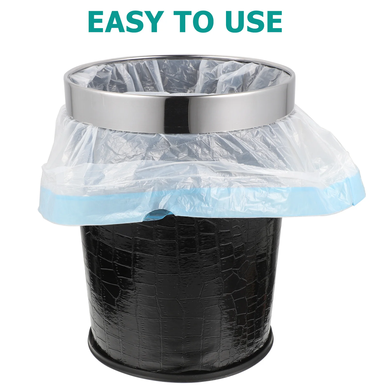 

Home Decor Bathroom Trash Bin Small Waste Basket Kitchen Cans Counter Garbage Modern Black