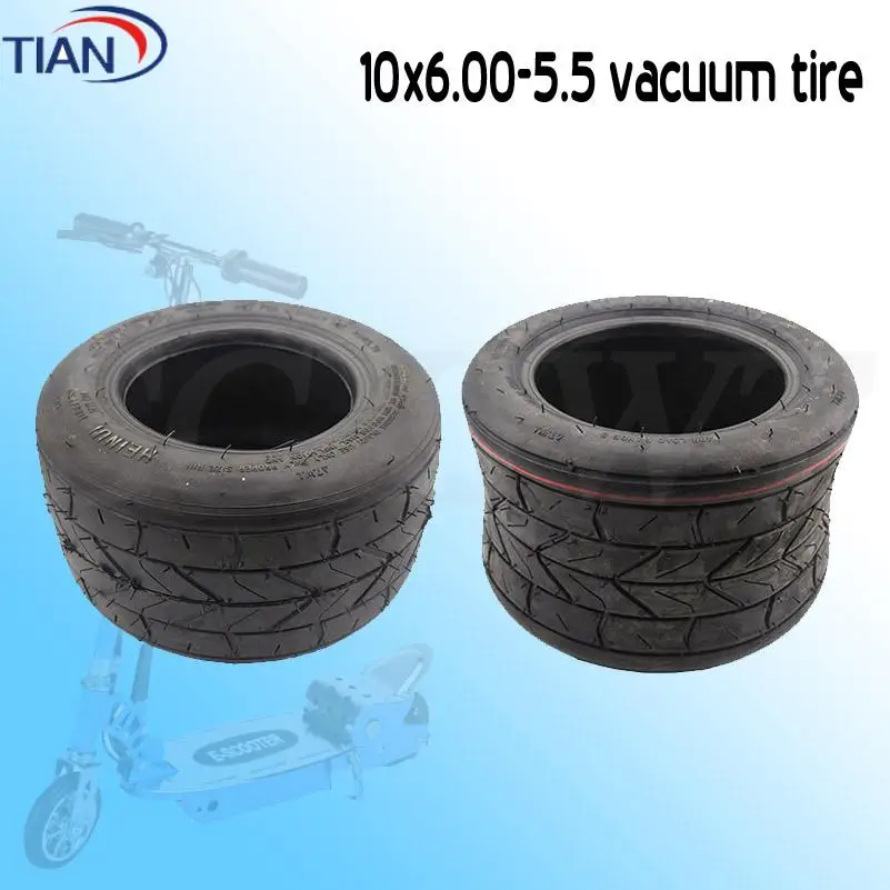 

10*6.00-5.5 tire motorcycle tubeless tire vacuum Road electric scooter motor tube 10 inch widened tire 10x6.00-5.5