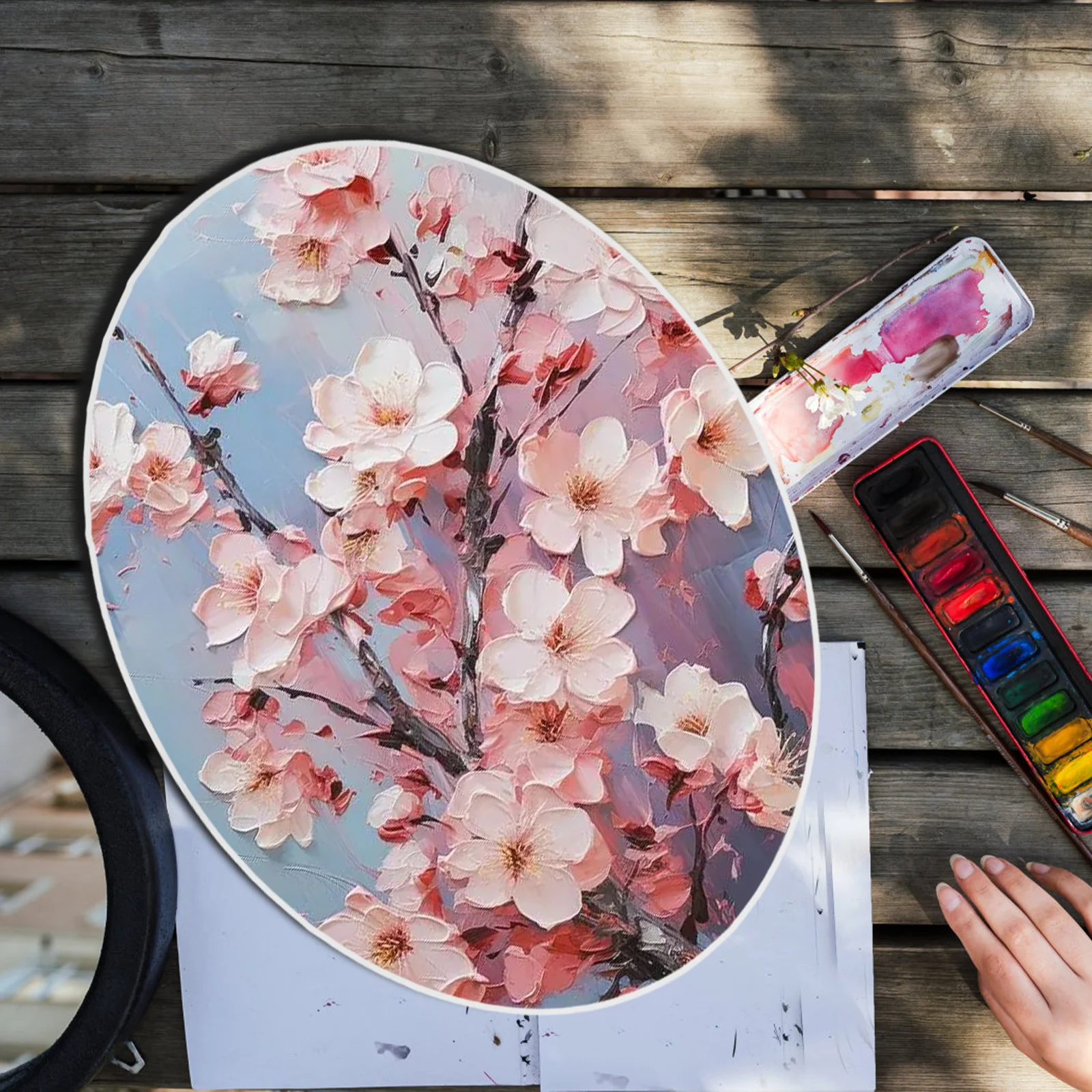 

2pcs Cotton Canvas Drawing Panels Durable Irregular Shape Oil Acrylic Tempera Paint Students Hobbyists Wooden Bamboo