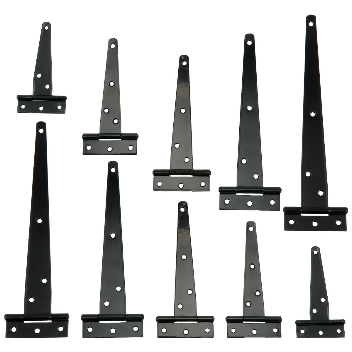 Heavy Duty T Shape Galvanized Iron Door Hinges 10 Piece Triangle Hinges for Gates Cabinets Furniture