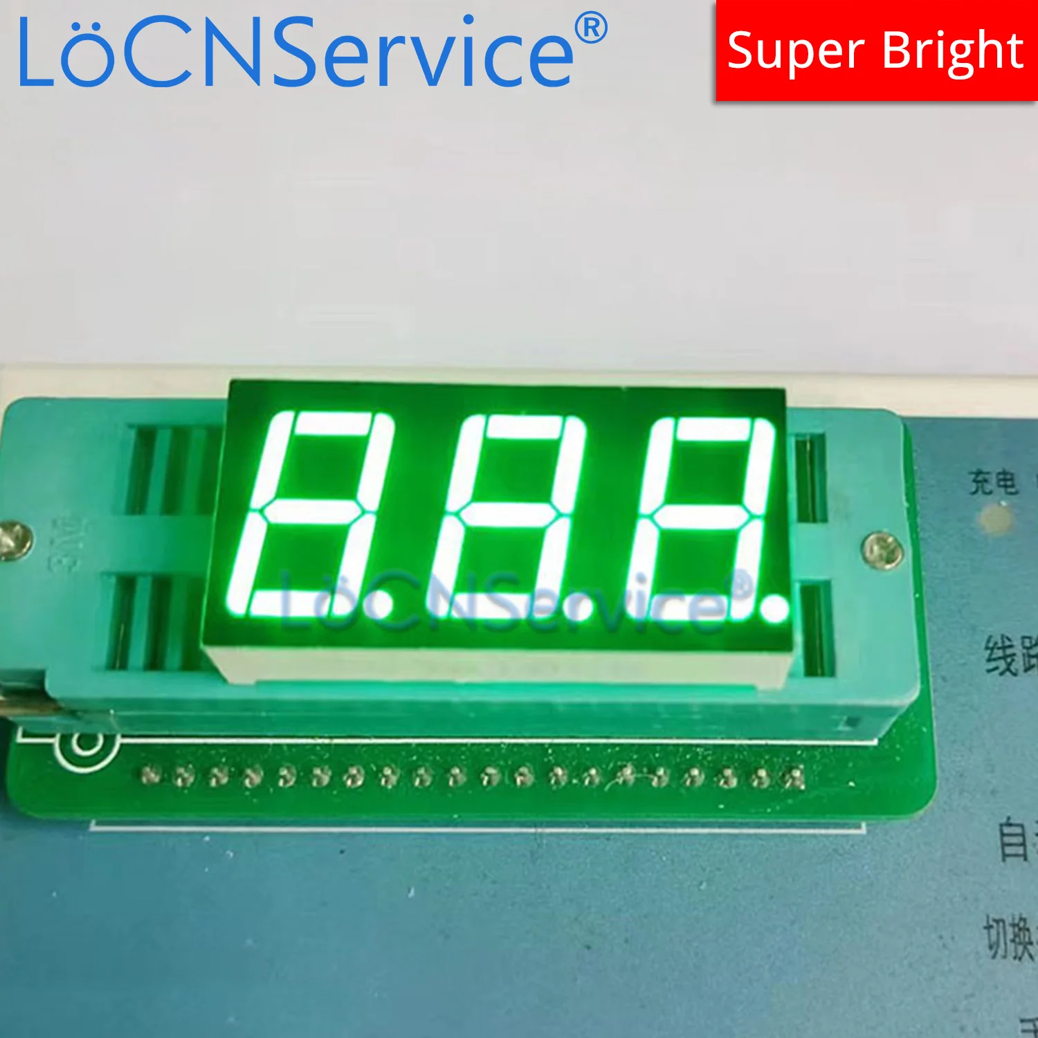 LoCNService 30PCS 0.56Inch Digital Tube LED Display 3 Bit Red Yellow Green Blue White Common Anode / Cathode 7 Segment 0.56 inch