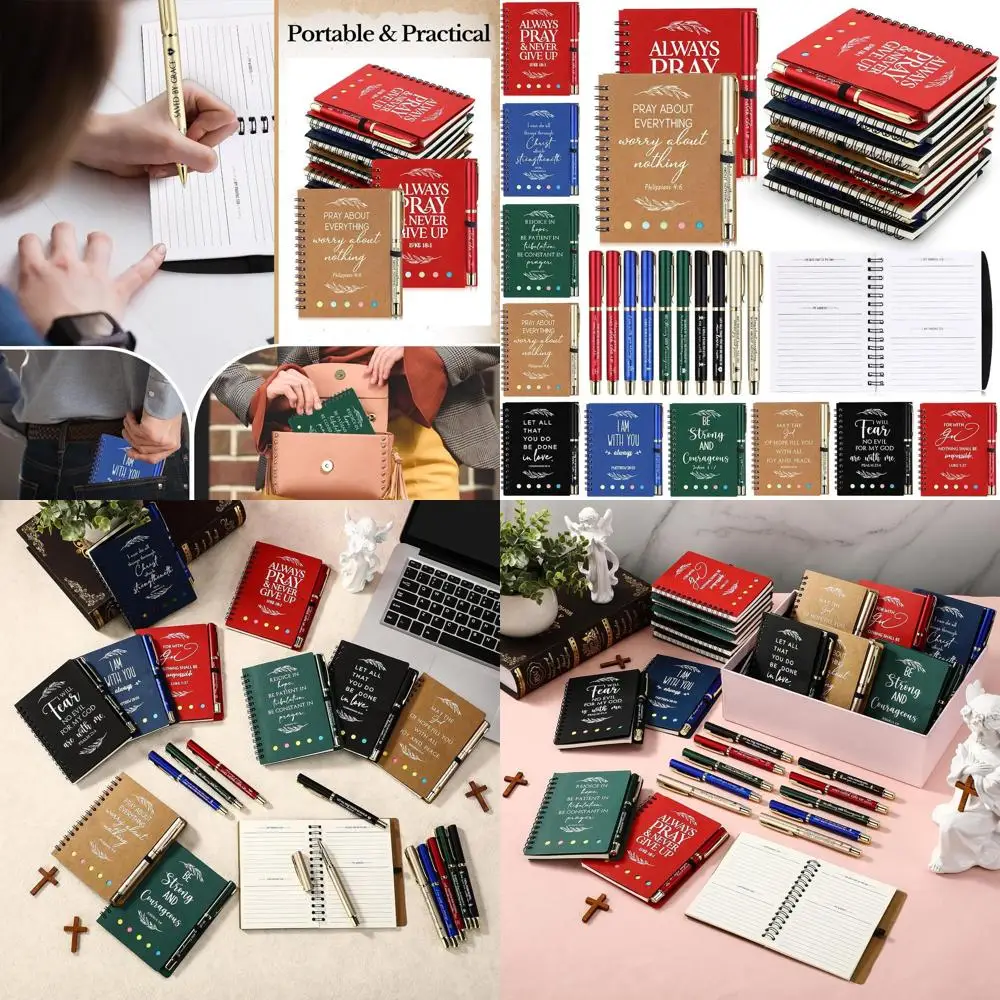 Bulk Christian Gifts: Spiral Notebooks, Sticky Notes, Ballpoint Pens, and Prayer Journals for Church Sunday School and Pastor Ap