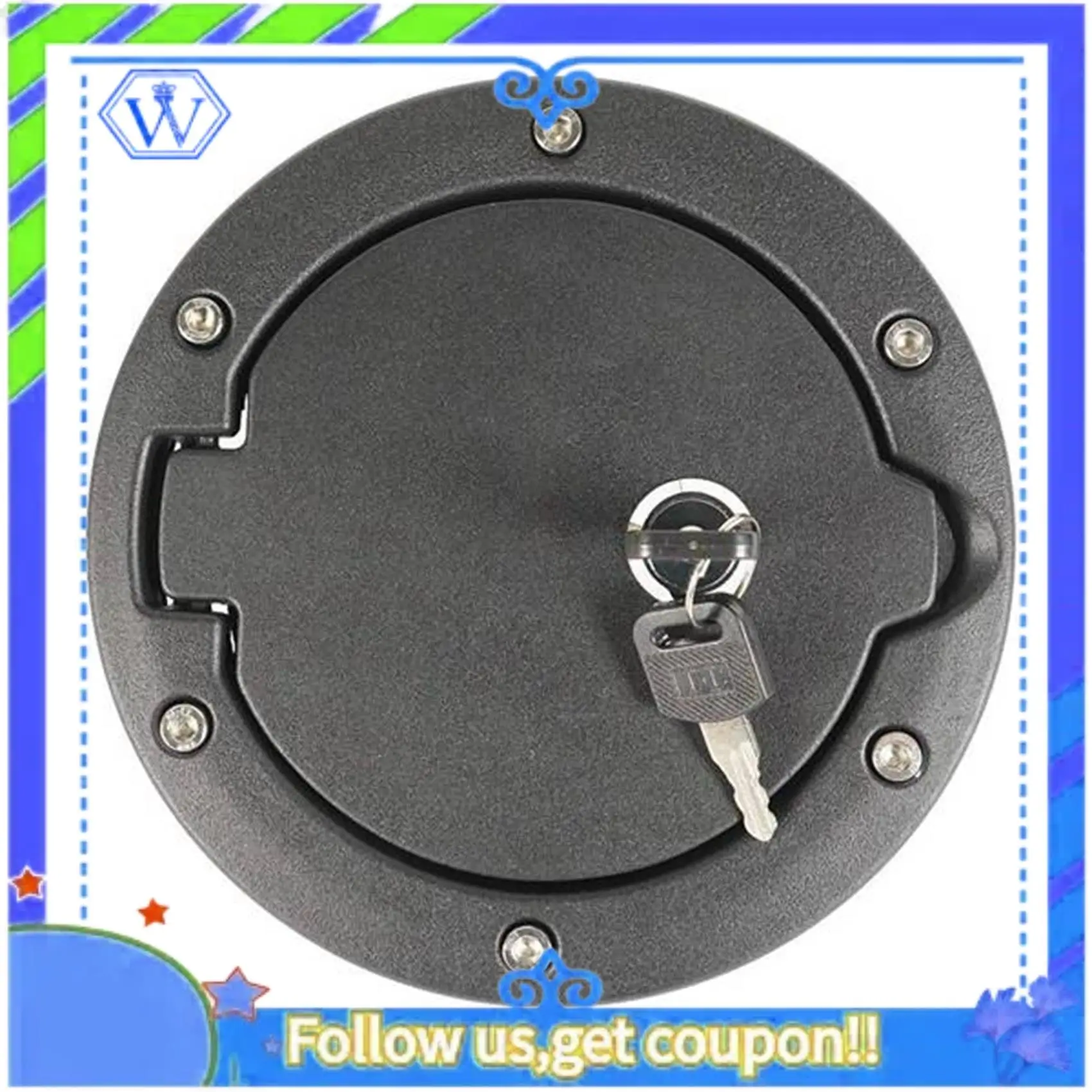 M46K-غطاء خزان الوقود غطاء قفل + مع 2 مفتاح قفل Szzt04145 لسيارة جيب رانجلر 07-18 2/4 أبواب قطع غيار السيارات #3