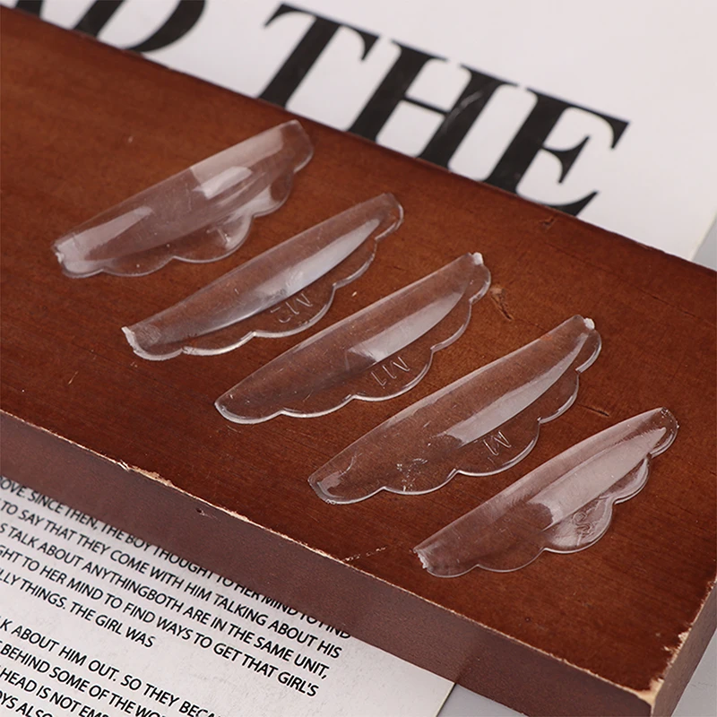 5Pairs Reusable Silicone Eyelash Perm Rods - Washable Lash Lifting Pads Curler Shields