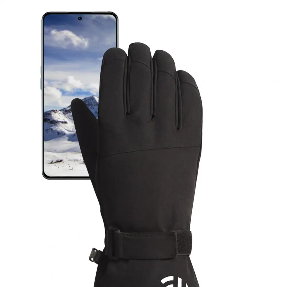 Guantes de invierno para hombre y mujer, manoplas térmicas impermeables con cierre de cordón transpirable, 1 par