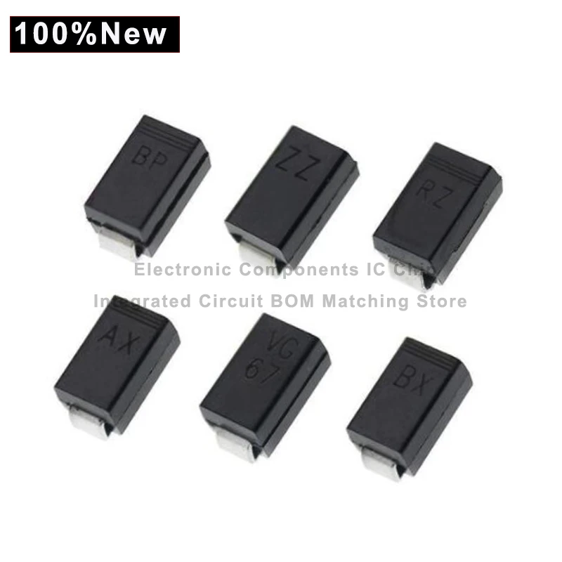 250pcs SMD TVS Diodes SMBJ12CA SMBJ13CA SMBJ14CA SMBJ15CA SMBJ16CA SMBJ17A SMBJ18A SMBJ19A SMBJ22A SMBJ24A 600W 5V-440V SMB