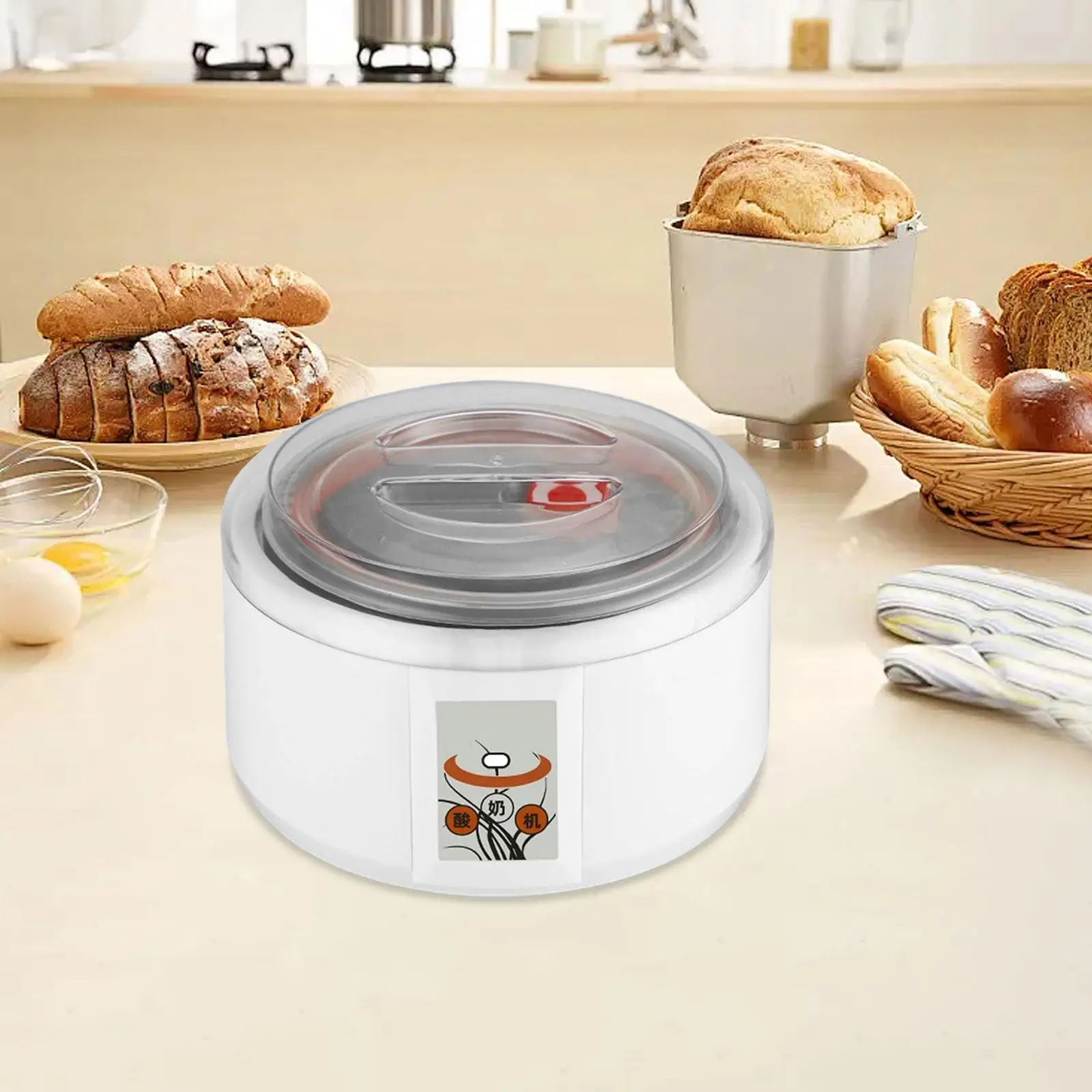 

Yogurt Maker with Temperature Control Energy Saving Automatic Yogurt Machine Stainless Steel Liner Multifunctional for Home Dorm