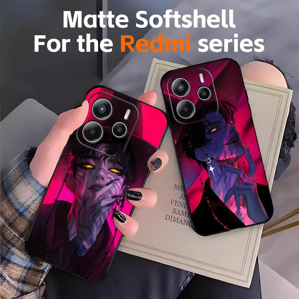 Чехол для телефона KPop Demon Hunters, мягкий черный чехол для телефона Redmi Note 11 12 13 14Pro Plus S 5G 14C A3