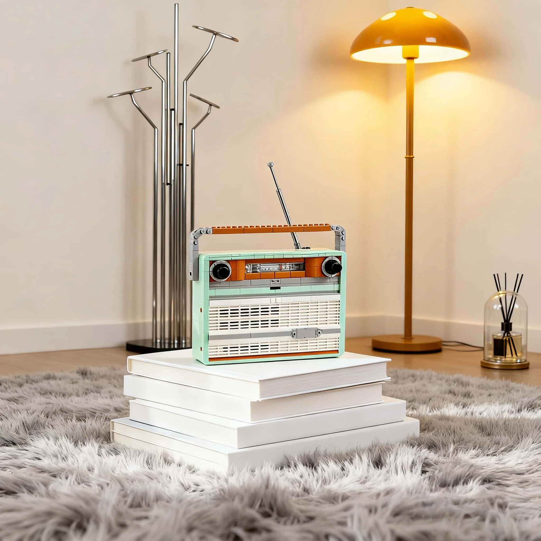 

Новинка 2026 года: креативный пазл-конструктор «Ретро-радио» (906 деталей), мятно-зеленый, забавный и стильный, пластиковый, подарок для взрослых.