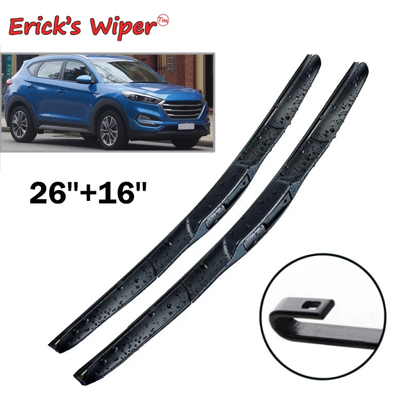 

Erick's Wiper Front Hybrid Wiper Blades For Hyundai Tucson MK3 2016 - 2020 Windshield Windscreen Window Car Rain Brushes 26"+16"