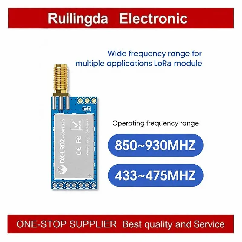LoRa ASR6601 SOC Wireless Module -138dBM Data Collection 27dBm 915/868/433Mhz Low Power 10KM Long Range 1-Wire UART PCBA IoT