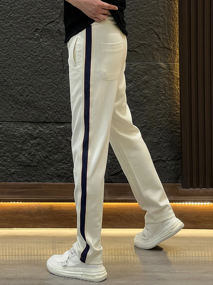 

Мужские повседневные свободные спортивные брюки на резинке, осенне-зимние, новые, прямые, модные, с цветным принтом, дышащие