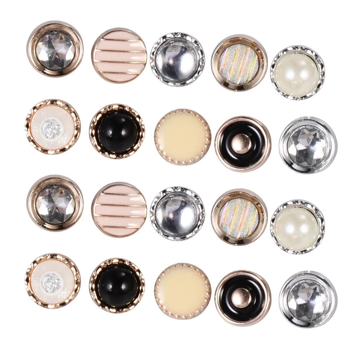 

1 Box Pearl Button Set Round Diy Sewing Buttons For Clothing Shirt Decor Plastic Fastener Accessories Costume Tool