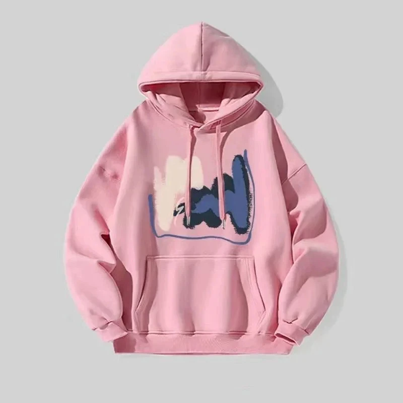 

2025 new men's and women's spring and autumn fashion casual hoodie, fashion simple relaxed breathable printe