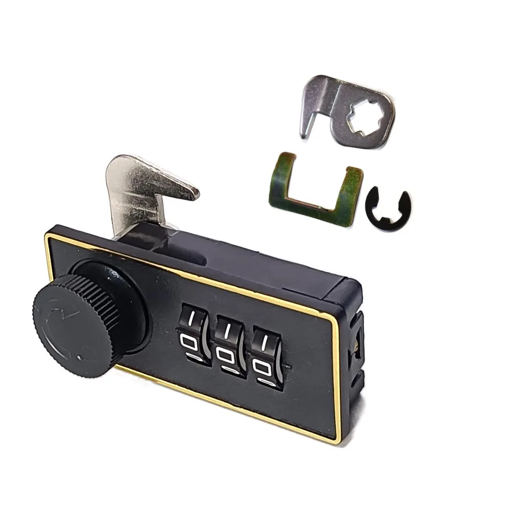 Portable 3 Digit Combination Combination Lock Mechanical Keyless Cabinet Lock Anti-Theft Drawer Lock Toolbox