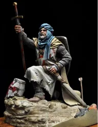 1/24 Scale 75mm Resin Body Sculpture Model Kit Historical Garage Kit Ancient Crusader Knight Miniature Unassembled and Unpainted