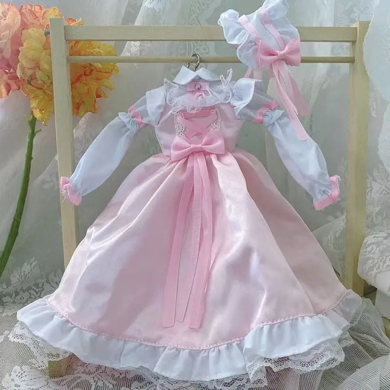 60CM BJD Doll Cute Clothes Maid Dress Black and White 1/3 1/4 1/6 Doll Accessories Children's toys