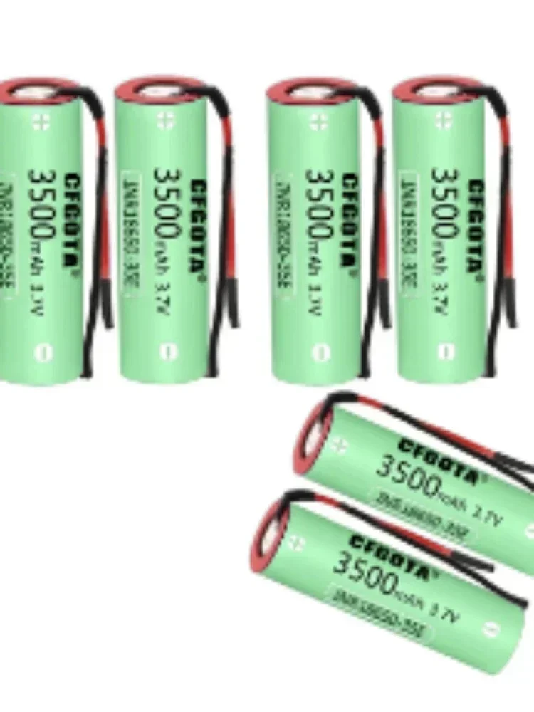 Batterie au lithium d'origine pour lampe de poche et fil de bricolage, INR18650, 35E, 18650 mAh, 3500 V, 3.7 mAh, 3500 Nouveau