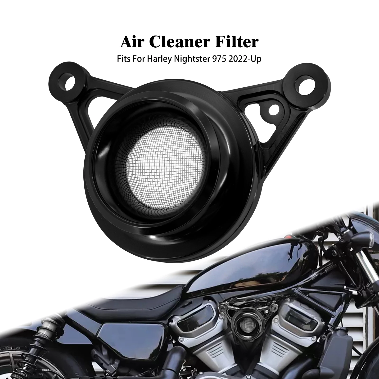 

Motorcycle Accessories Air Filter Intake Black/Chrome Air Cleaner For Harley Sportster Nightster 975 RH975 RH975S Special 22-Up