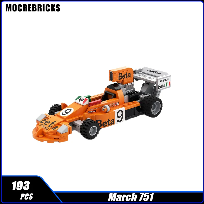 MOC Austria Racing Assembly Model Building Block City Car Speed Champion Award F1 Boy Collection Toy Gifts