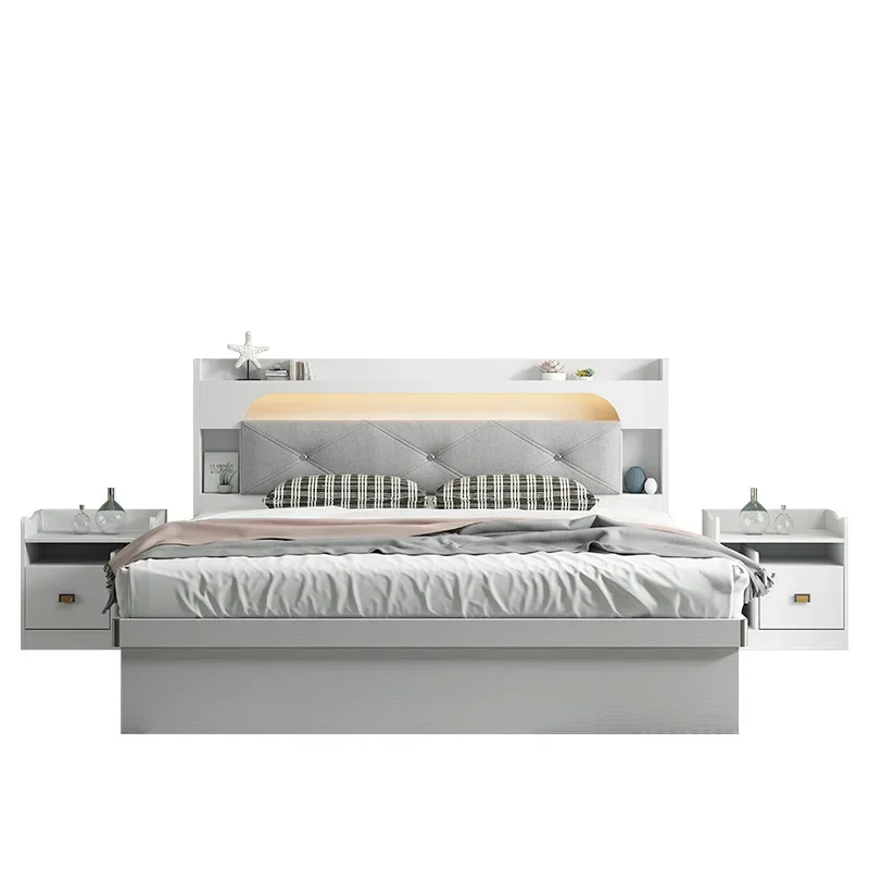 Factory clearance air pressure storage bed, modern simple double bed, 1.5m small unit, high