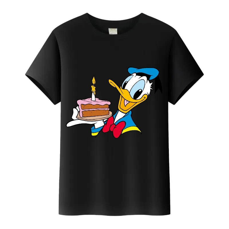 

Fashion Boys Tops Disney Cartoon Donald Duck Print 2026 Summer Woman Tshirt Goth Children t-shirt Ladies Tees Family Men Blouses