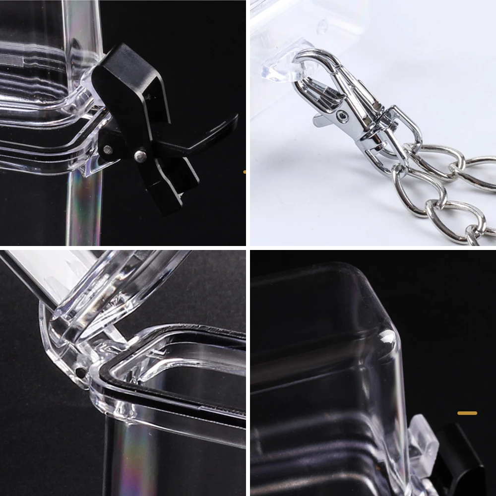Waterproof Tobacco Case Transparent Lady Plastic Cigarettes Cases Lanyard Lighter Card Key Lipstick Storage Box Smoking Gadget