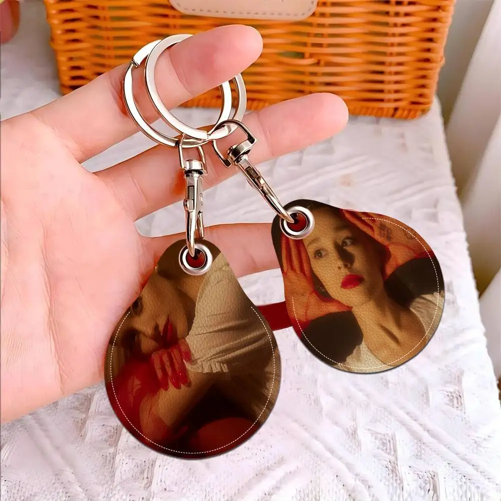 A-ArianaS Hot Singer G-GrandeS Mini Drop Shape Community Access Card Holder Elevator Card Sensor Drop Card Protector Keychain