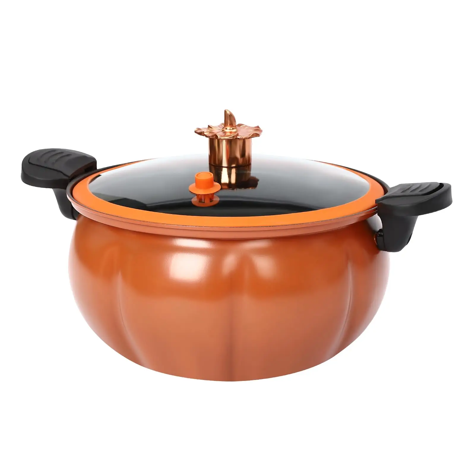 

8L Pumpkin Shaped Micro Pressure Cooker, Non-Stick Pot with Lid, Large Capacity Cookware, Pumpkin Shaped Design, Quick Cooking S