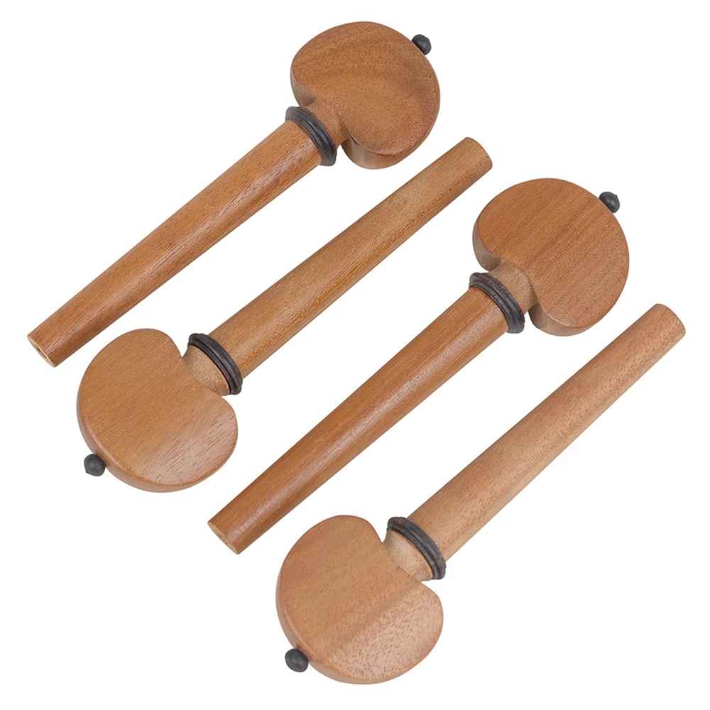 High Quality 4 Pcs Cello Accessories Tuning Peg Red Ebony Wood Cello Pegs Accessory Professional Violoncelle Tuner Peg