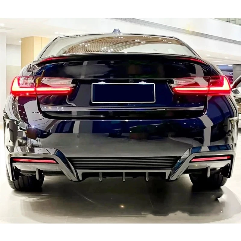 

Rear Bumper Diffuser Rear Side Splitters Spoiler Lip For BMW i3 2022-2024 Rear Bumper Protector Car Accessories Glossy Black