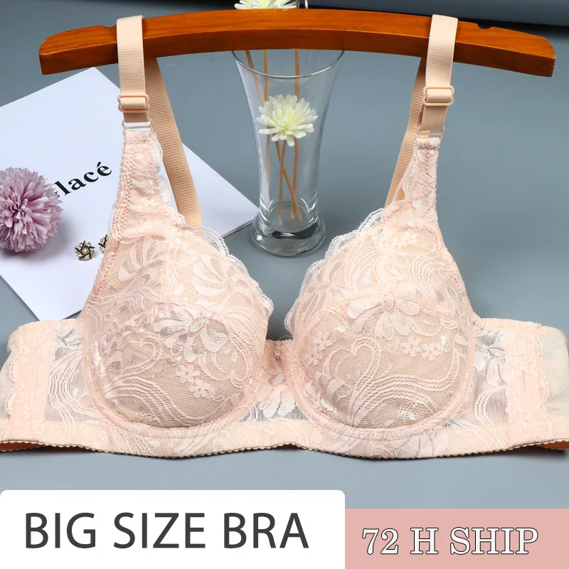 Yenlice New Plus Size Lace  Bra Sexy Bralette Push Up Ultrathin Female Bra Lingerie Adjustable Bra Big Cup Under-wire Brassiere