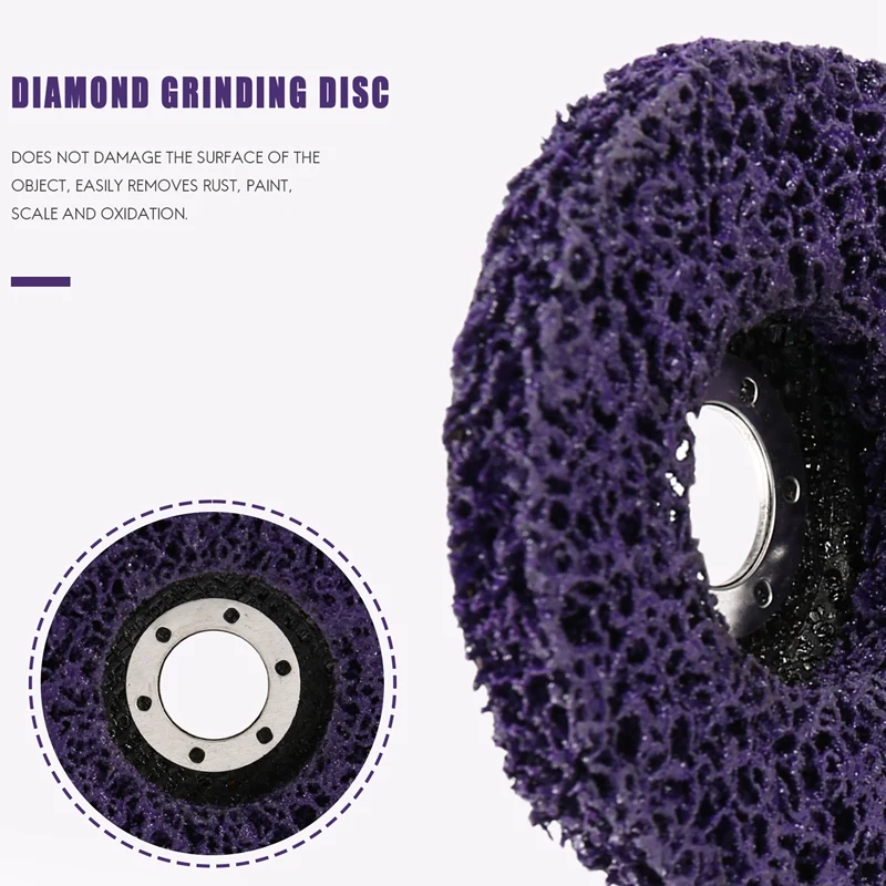 앵글 그라인더용 스트리핑 및 클린 디스크, 녹 제거, 스트립 페인트, 용접 청소, 2 팩-4 1/2 인치 (115mm) X 7/8 인치