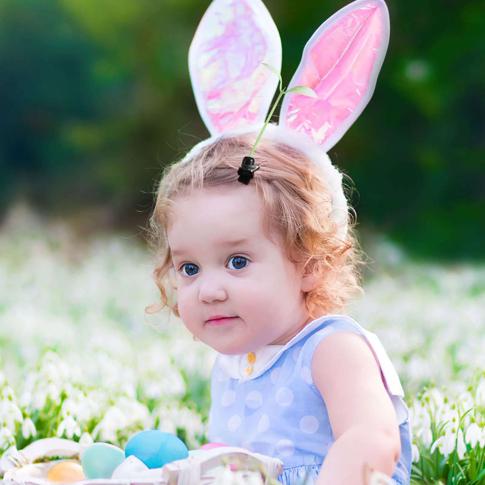 

10Pcs Women Girls Sprout Hair Clip Hairpin Headwear Green Metal Pe Material Party School Hair Accessories