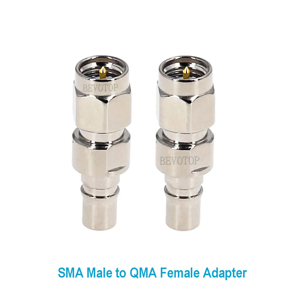 1PCS/lot  SMA Male toQMA Female Plug Straight Connector for WiFi Antenna Radio Antenna SMA-J to QMA-K RF Coaxi Adapter Wholesale