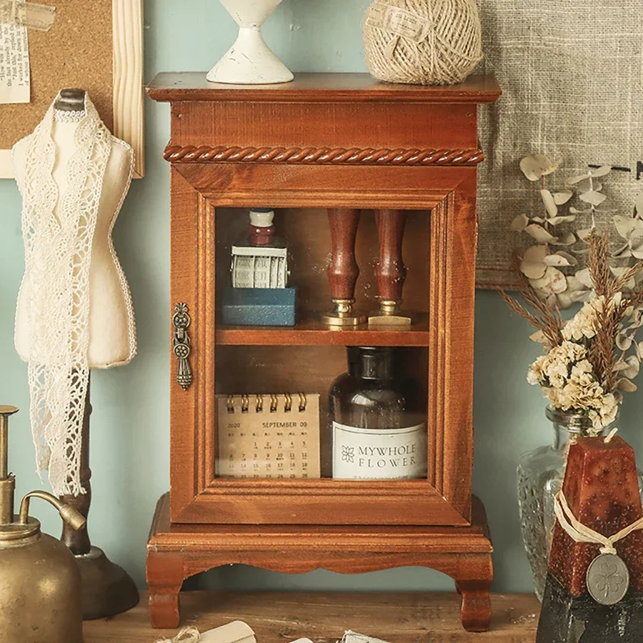 

Makeup Desktop Storage Box Wooden Couvert Desk Office Jewelry Closet Lipstick Vanity Home Living Room Economically