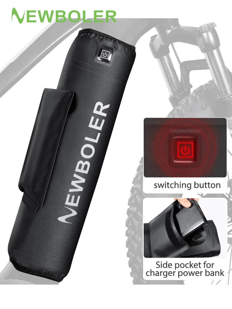 AliExpress NEWBOLER E-Bike Battery Protective Cover USB Electric Heating Waterproof Electric Bike Battery Bag Suitable For Most Car Models