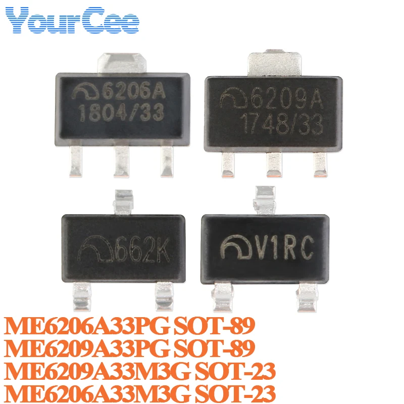 

200 шт./10 шт. ME6206A33M3G ME6206A33M3 ME6206 ME6206A33 ME6209A33M3G SOT-23 ME6209A33PG ME6206A33PG Линейный регулятор с низким падением напряжения