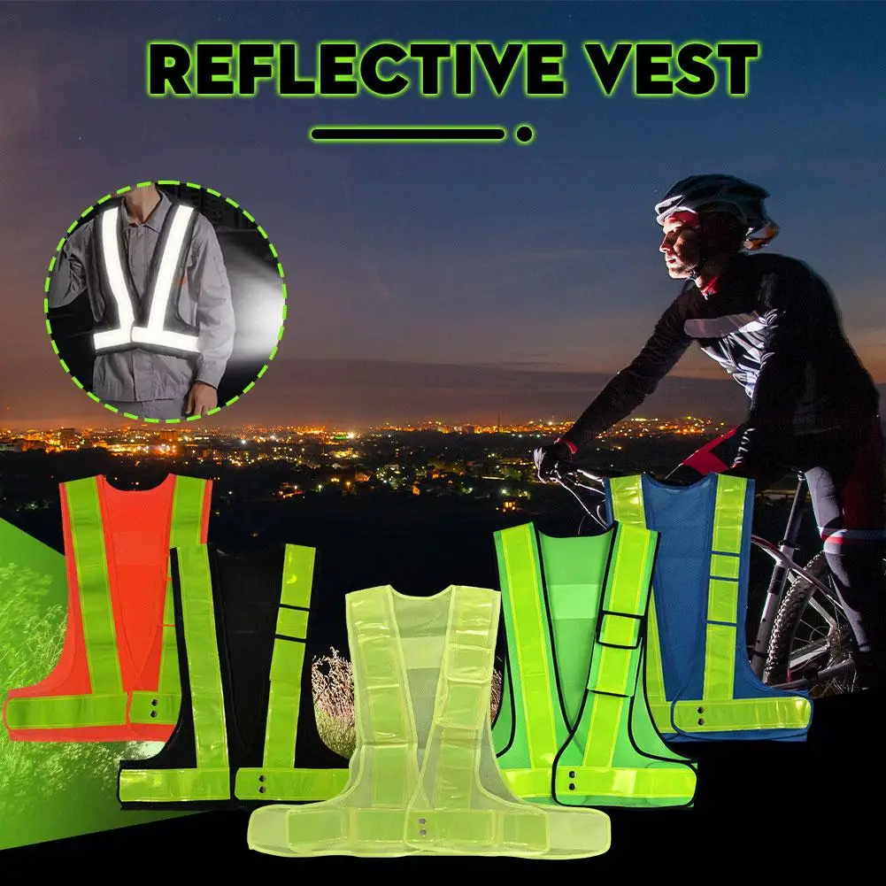 

Cycling Reflective Vest High Visibility Safe Jacket for Night Riding Running Jogging Cycling Motorcycle Outdoor Sports Wais N5G2